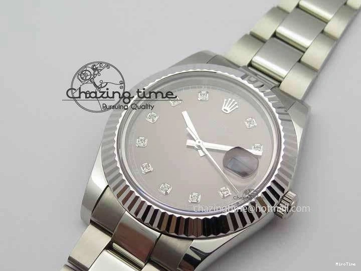 MiroTime 0505 Packable DateJust II 41mm SS BP Maker Best Edition Gray Dial Diam On SS Bracelet SA 3729